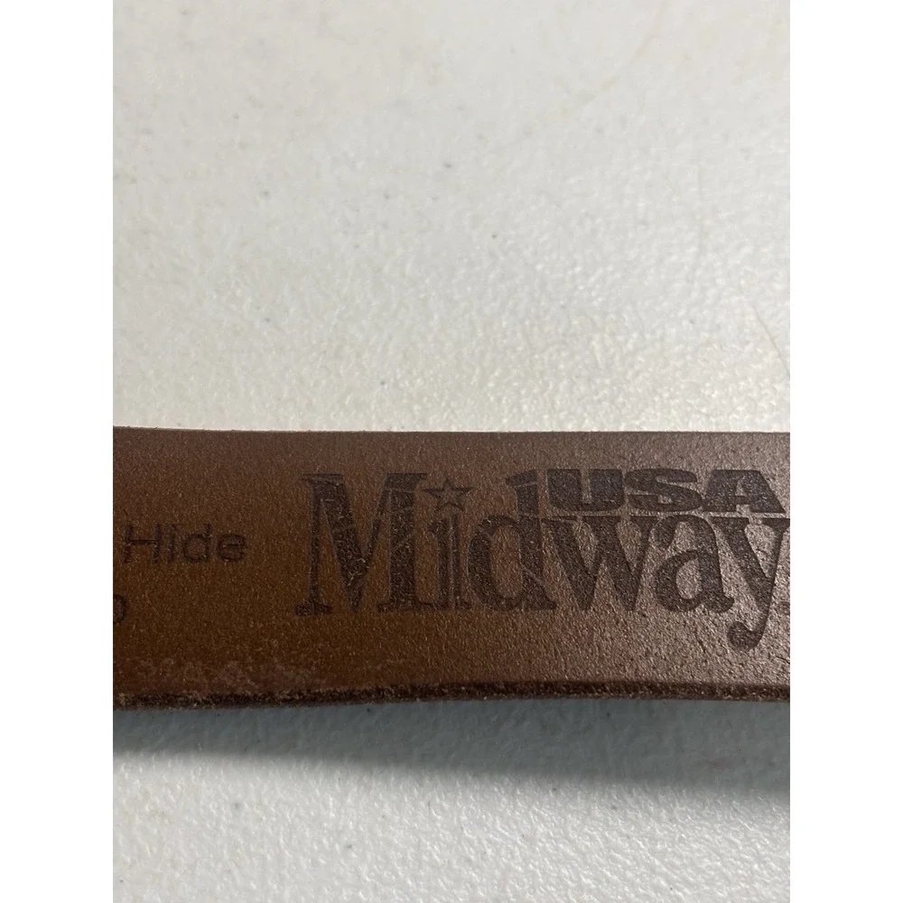 Midway USA Leather Belt Brown Size 50  Dress Casual Classic